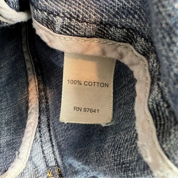 J. Jill Denim Trucker Jacket Womens Small Medium Wash Blue Jean 90's Pockets - Picture 5 of 9